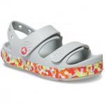 Crocs sandali otroški CROCBAND CRUISER GLOW CONFETTI BAND SANDAL K siva 212527.CROCS.CROCBAND.C