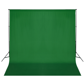 VidaXL Zeleno Platno / Ozadje za Fotografiranje z Ogrodjem 600 x 300 cm