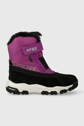 Otroški zimski škornji Primigi vijolična barva - vijolična. Zimski čevlji iz kolekcije Primigi. Podloženi model izdelan iz kombinacije semiš usnja in tekstilnega materiala. Model s tekstilnim vložkom