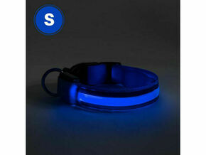 YUMMIE ovratnica z LED osvetlitvijo - USB z baterijo - velikost S (43cm) - modra