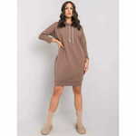 RELEVANCE Ženska bombažna obleka PAULIE brown RV-SK-4597-1.97_380879 L-XL