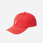 Bombažna kapa Kangol rdeča barva - rdeča. Kapa s šiltom vrste baseball iz kolekcije Kangol. Model izdelan iz tkanine z nalepko.