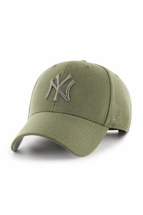 47brand kapa na šilt - zelena. Kapa s šiltom vrste baseball iz kolekcije 47brand. Model izdelan iz materiala z nalepko.