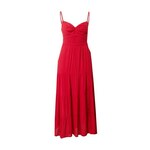 Obleka Hollister Co. rdeča barva - rdeča. Obleka iz kolekcije Hollister Co. Model izdelan iz enobarvne tkanine. Model iz izjemno udobne in zračne tkanine je idealen za toplejše letne čase.