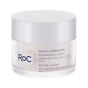 RoC Multi Correxion Revive + Glow hranljiva krema proti gubam 50 ml za ženske