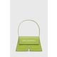 Usnjena torbica Karl Lagerfeld ICON K SHB LEATHER zelena barva - zelena. Torbica in denarnica iz kolekcije Karl Lagerfeld. Model na zapenjanje izdelan iz kombinacije naravnega usnja in ekološkega usnja.