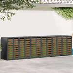 Vidaxl Shranjevanje kolesnega zaboja za 3 zaboje 340 x 77.5 x 115.5 cm