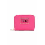 Denarnica Tous ženski, roza barva - roza. Mala denarnica iz kolekcije Tous. Model izdelan iz ekološkega usnja.