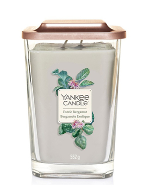 Yankee Candle siva dišeča sveča Elevation Exotic Bergamot velik kvadrat 2 stenja