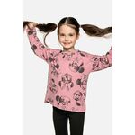 Otroška dolga majica Coccodrillo roza barva - roza. Otroške Majica z dolgimi rokavi iz kolekcije Coccodrillo. Model izdelan iz tanke, rahlo elastične pletenine.