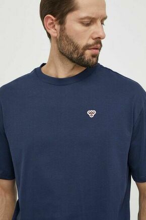 Bombažna kratka majica Hummel mornarsko modra barva - mornarsko modra. Kratka majica iz kolekcije Hummel