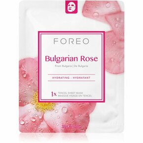 Foreo Vlažilna listna maska za suho in utrujeno kožo Bolgarska vrtnica ( Hydrating Sheet Mask) 3 x 20 g
