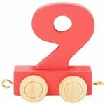 Vagon lesene tirnice - barvne številke - številka 9