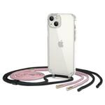 Onasi Clear case 1,8 mm silikonski ovitek za iphone 14 6.1 - z vijola in črno vrvico