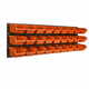 botle Stenska plošča za orodje 115 x 39 cm z 27 kos Škatla viseče Oranžna škatle Sistem za shranjevanje