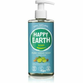 Happy Earth 100% Natural Hand Soap Cedar Lime tekoče milo za roke 300 ml