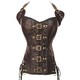 Coffee Buckle-up Steampunk Corset 9042