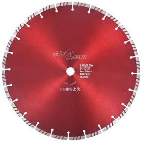 VidaXL Diamantni rezalni disk s turbo jeklom 350 mm