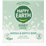Happy Earth 100% Natural Wash &amp; Bath Bar trdo milo za otroke 50 g