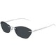 Alexander McQueen AM0525S 001 ONE SIZE (57) Srebrna/Siva