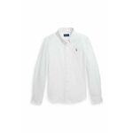 Otroška bombažna srajca Polo Ralph Lauren bela barva - bela. Otroški srajca iz kolekcije Polo Ralph Lauren. Model izdelan iz enobarvne tkanine.