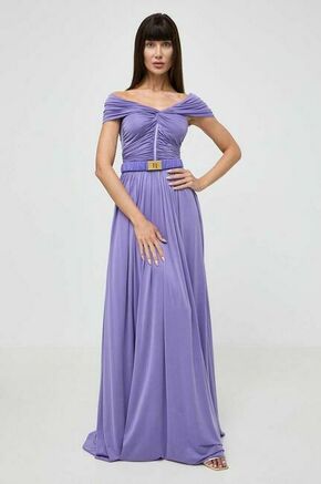 Obleka Elisabetta Franchi vijolična barva