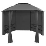 shumee Vrtni šotor/paviljon z zavesami šestkoten 360x265 cm