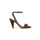 Lauren Ralph Lauren sandali z visoko peto usnjeni Gracy rjava 802P15730003.200