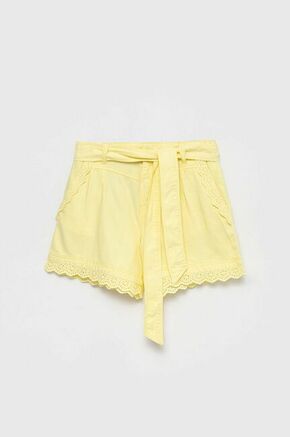 Otroške kratke hlače Guess rumena barva