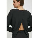 Majica Sisley ženska, črna barva - črna. Bluza iz kolekcije Sisley, izdelana iz zračne tkanine. Poliester zagotavlja večjo odpornost na gubanje.