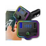 Hitelektro LED RGB avto FM oddajnik MP3 bluetooth 5.0 in polnilec 2x USB 3.0 12-24V