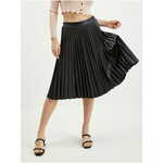 Orsay Černá dámská koženková plisovaná sukně ORSAY 40