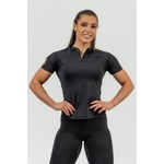 Nebbia Compression Zipper Shirt INTENSE Ultimate Black/Gold XS Fitnes majica