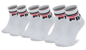 Fila otroške nogavice (3-pack) - bela. Otroške kratke nogavice iz kolekcije Fila. Model iz elastičnega materiala. Vključeni trije pari
