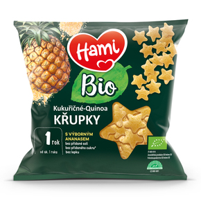 HAMI BIO koruzni čips-kvinoja z odličnim ananasom 20 g
