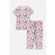 Otroška bombažna pižama Coccodrillo roza barva - roza. Pižama iz kolekcije Coccodrillo. Model izdelan iz pletenine vzorčaste.