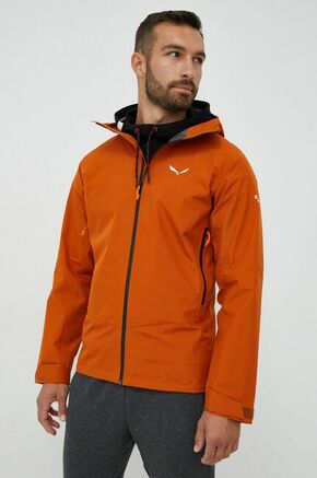 Outdoor jakna Salewa Puez GTX Paclite oranžna barva - oranžna. Outdoor jakna iz kolekcije Salewa. Nepodložen model