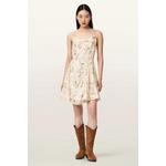 AllSaints poletna obleka z viskozo CLAIRE rumena W161DE