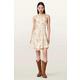 AllSaints poletna obleka z viskozo CLAIRE rumena W161DE