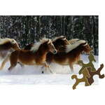 WEBHIDDENBRAND D-TOYS Puzzle Horse Magic: Hafling na snegu 239 kosov