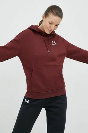 Under Armour Pulover Essential Fleece Hoodie-RED XS