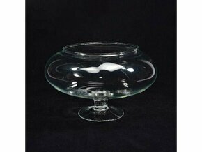 MHOME steklena vaza na podstavku Ufo 26xh16cm