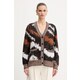 Pulover z dodatkom alpake Missoni rjava barva, DS25WM0X.BK01C2 - rjava. Jopica iz kolekcije Missoni. Model izdelan iz vzorčaste elastične pletenine. Vsebnost poliamida povečuje vzdržljivost izdelka.