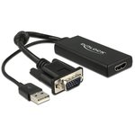 Delock adapter VGA M HD15 - HDMI Ž - Aktivni 25 cm