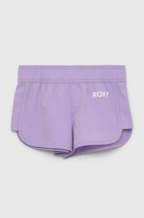 Otroške kopalne kratke hlače Roxy vijolična barva - vijolična. Otroški Kratke hlače za kopanje iz kolekcije Roxy. Model izdelan iz enobarvnega materiala. Lahek material