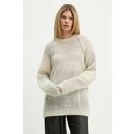 Volnen pulover A.P.C. pull mavericks bež barva, WPABI.M23396 - bež. Pulover iz kolekcije A.P.C. Model izdelan iz tanke, elastične pletenine. Volna ima naravno zračnost, absorpcijo vlage in termoregulacijske lastnosti.