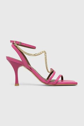 Usnjeni sandali Alohas roza barva