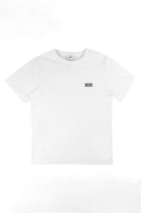 BOSS otroški t-shirt 164-176 cm - bela. Otroški Lahek T-shirt iz kolekcije BOSS. Model izdelan iz tanke