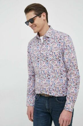 Bombažna srajca Tommy Hilfiger moška - pisana. Srajca iz kolekcije Tommy Hilfiger. Model izdelan iz vzorčaste tkanine. Ima italjanski