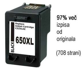 Fenix C-HP650XL Bk črna nova kartuša dvojne kapacitete nadomešča HP št. 650 (CZ101AE